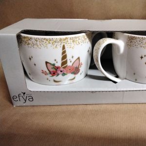 Set 2 tasses licorne