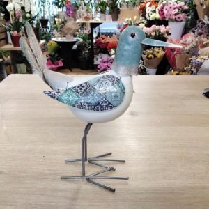 Oiseaux porcelaine & métal