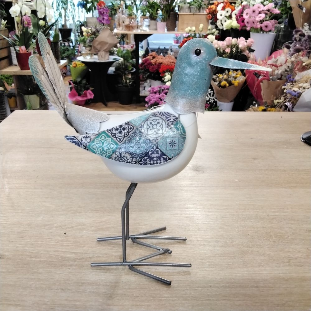 Oiseaux porcelaine & métal