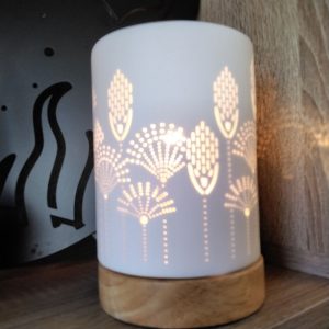Lampe céramique & bois