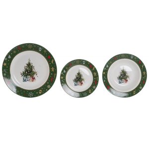 set assiette sapin