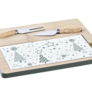 set fromage plateau bambou sapin