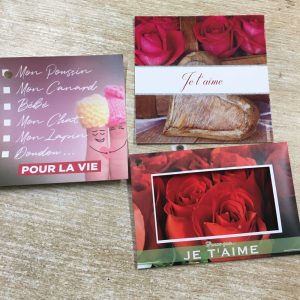 carte message "je t'aime" 1.70€