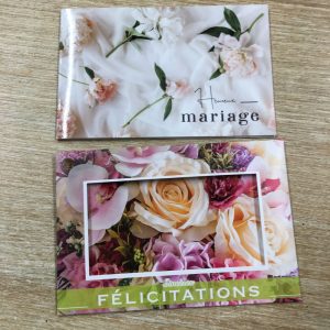 carte message "heureux mariage"