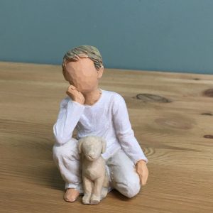 garçon avec chien