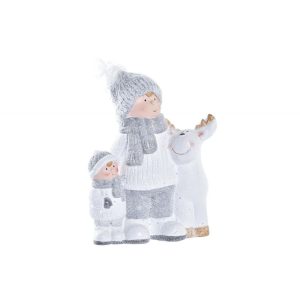 figurine enfants et renne