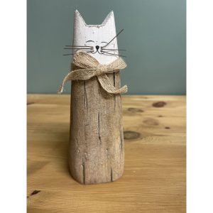 Chat en bois grand modele