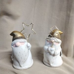 Gnome blanc étoile led