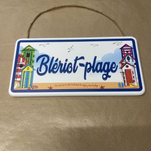 Panneau Blériot plage chalets colorés