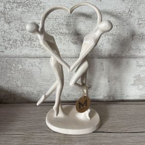 couple coeur en polyresine